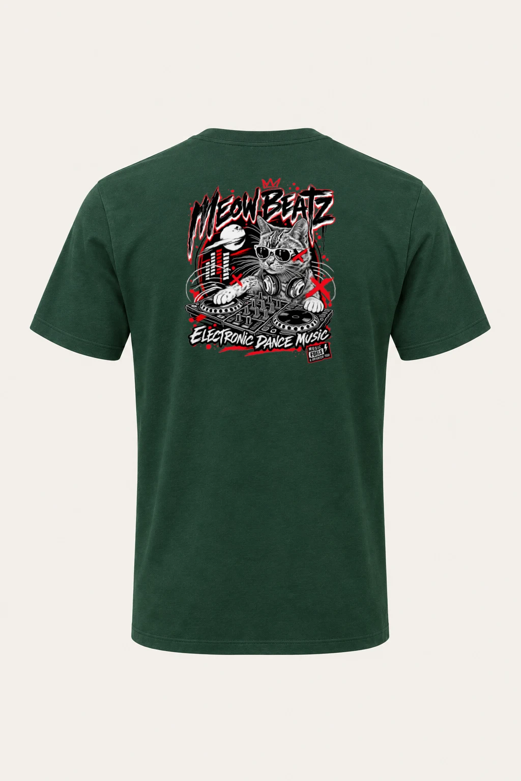 "Meow Beatz" Heavyweight Unisex Crewneck T-shirt | Gildan 5000