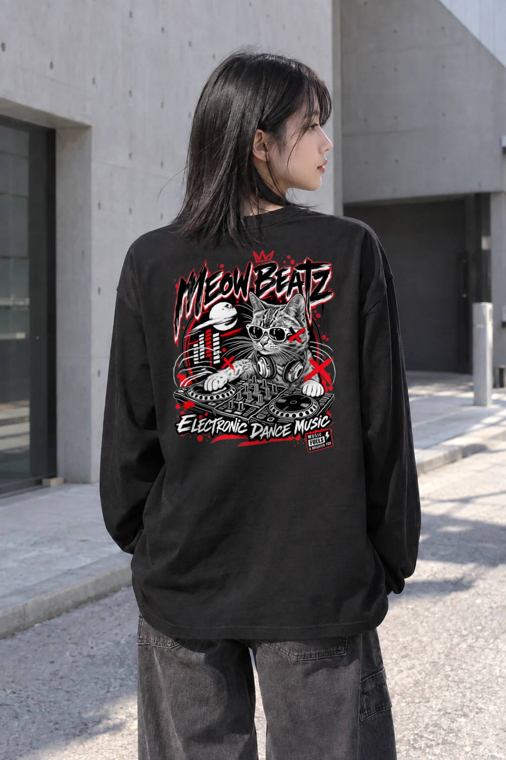 "Meow Beatz" Unisex Longsleeve T-shirt | Gildan 2400