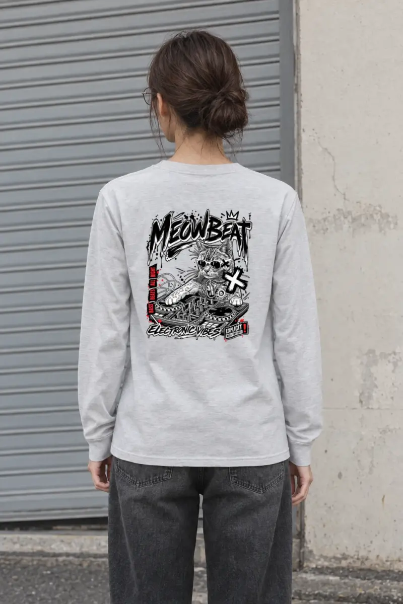 "Meowbeat Bass Beats" Unisex Longsleeve T-shirt