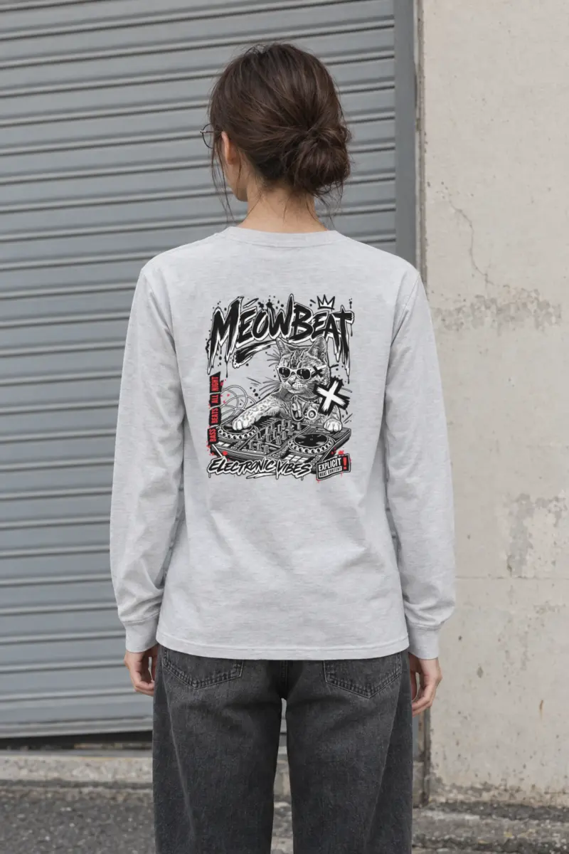 "Meowbeat Bass Beats" Unisex Longsleeve T-shirt