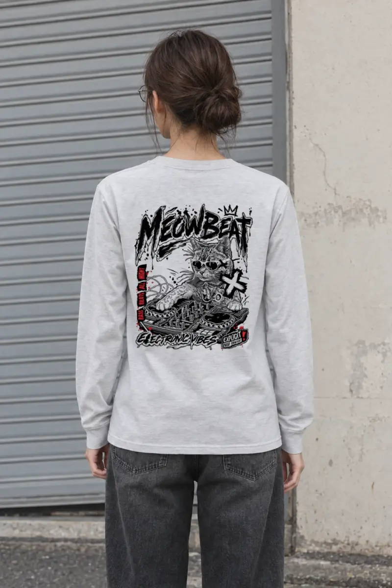 "Meowbeat Bass Beats" Unisex Longsleeve T-shirt