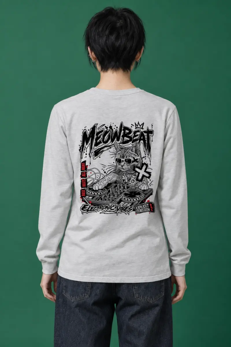 "Meowbeat Bass Beats" Unisex Longsleeve T-shirt