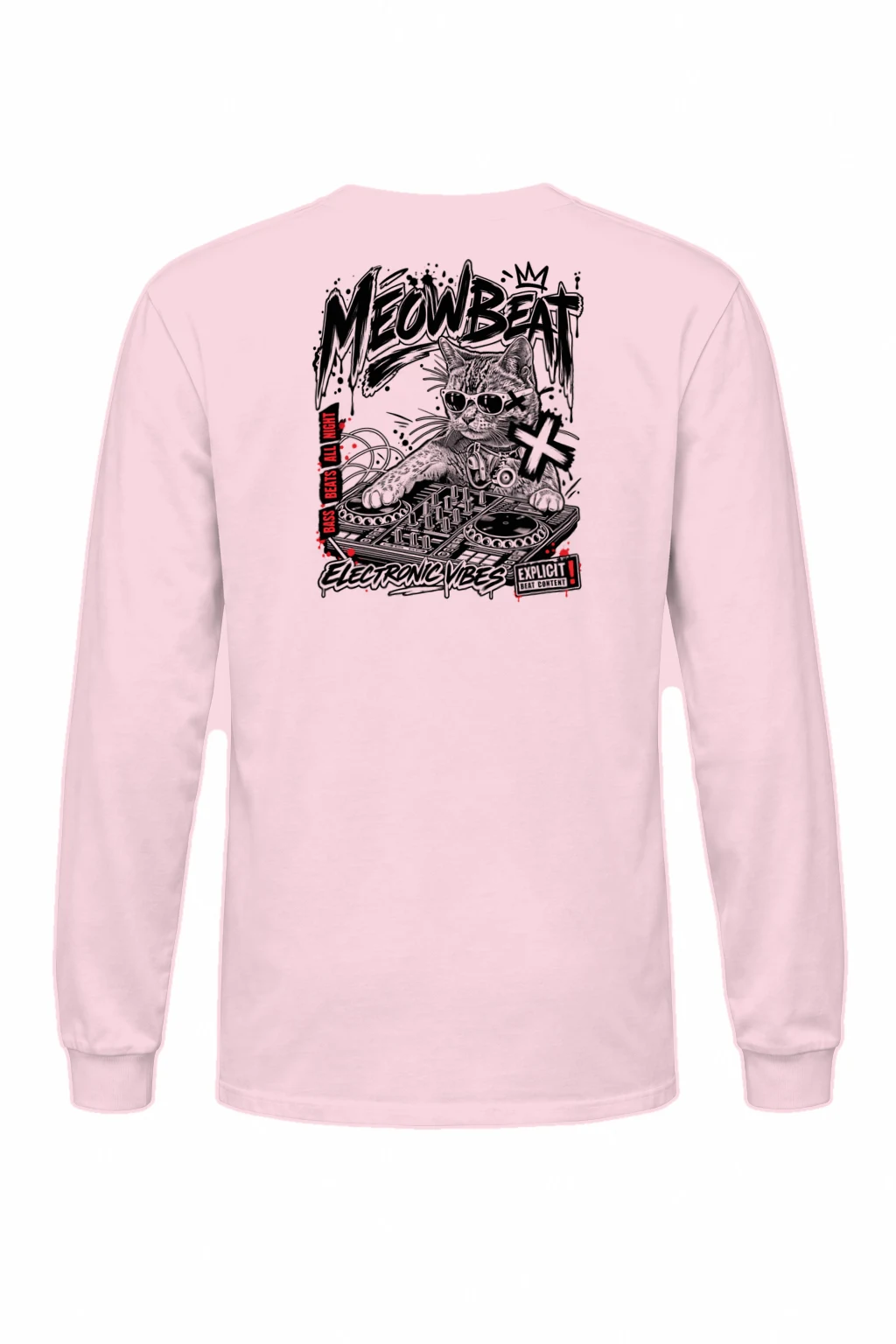 "Meowbeat Bass Beats" Unisex Longsleeve T-shirt | Gildan 2400