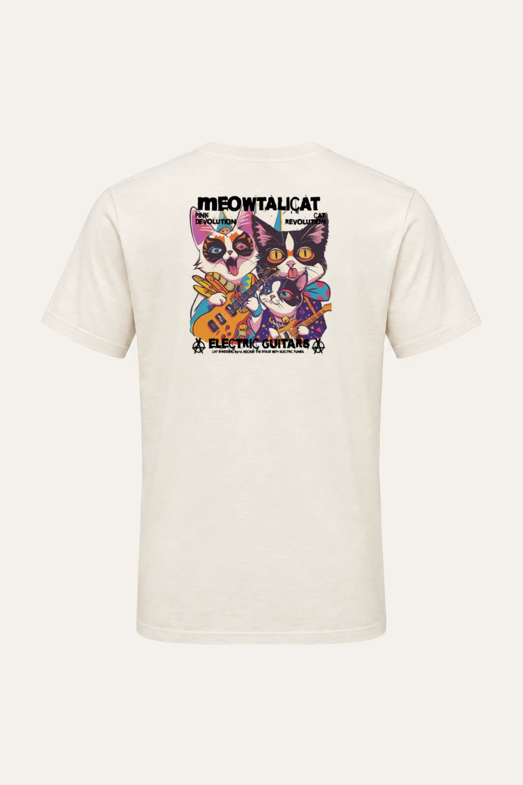 "Meowtalicat Pink Devolution" Heavyweight Unisex Crewneck T-shirt | Gildan 5000