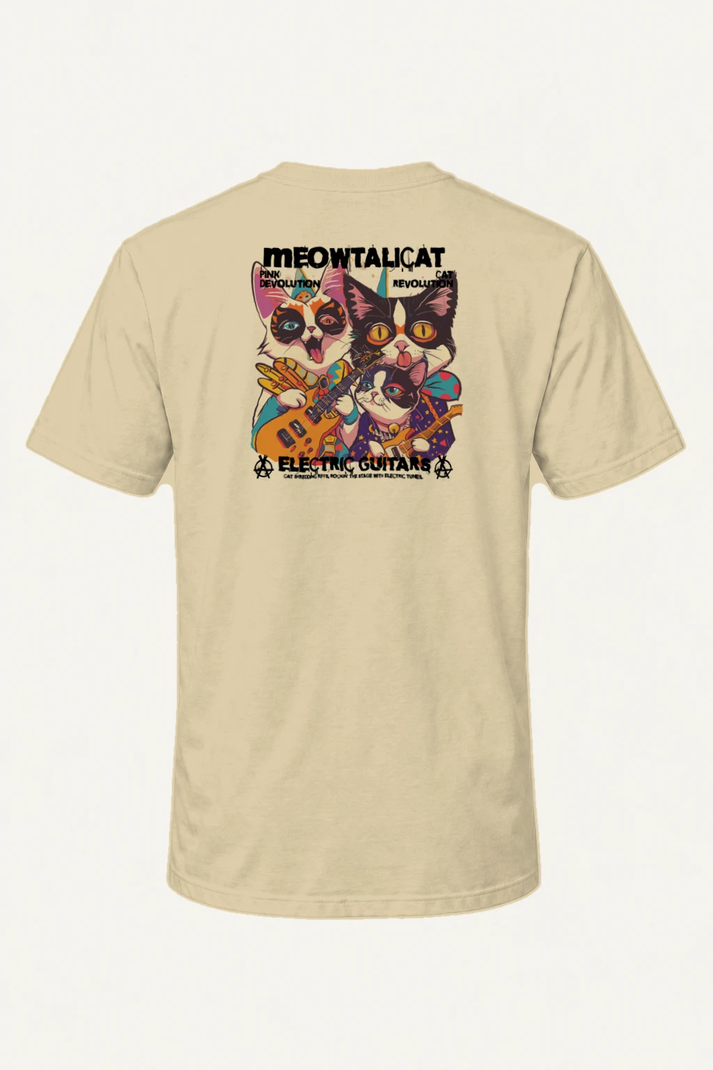"Meowtalicat Pink Devolution" Heavyweight Unisex Crewneck T-shirt | Gildan 5000