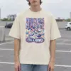 "Mercy Has Mileage" Men's Oversized Heavyweight Crewneck T-Shirt