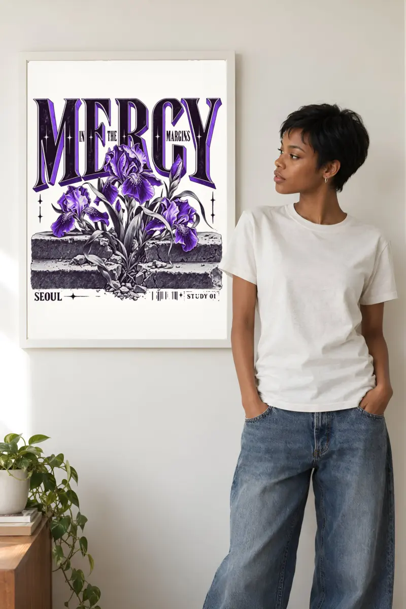 "Mercy In The Margins" Premium Wooden Framed Poster