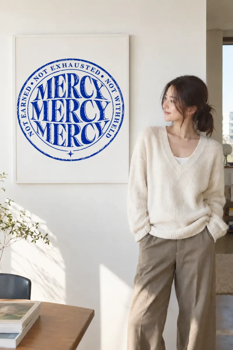 "Mercy Mercy Mercy" Premium Wooden Framed Poster
