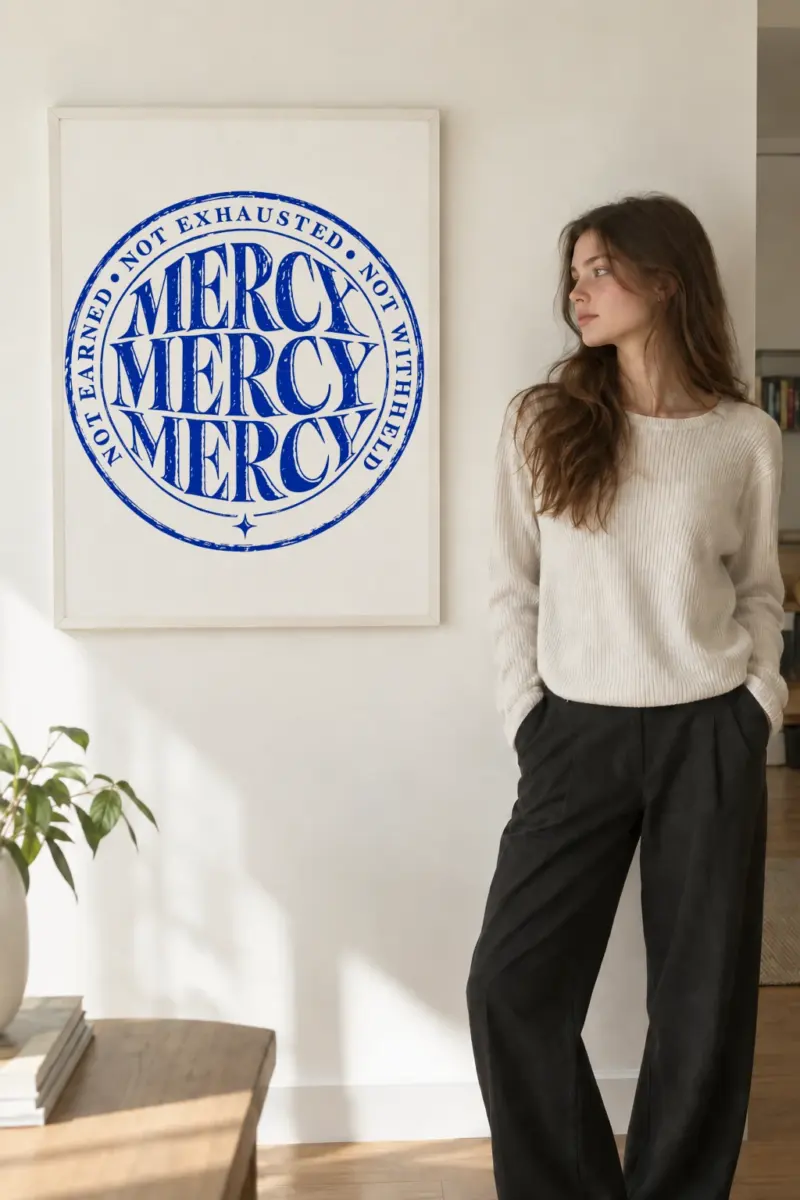 “Mercy Mercy Mercy” Premium Wooden Framed Poster