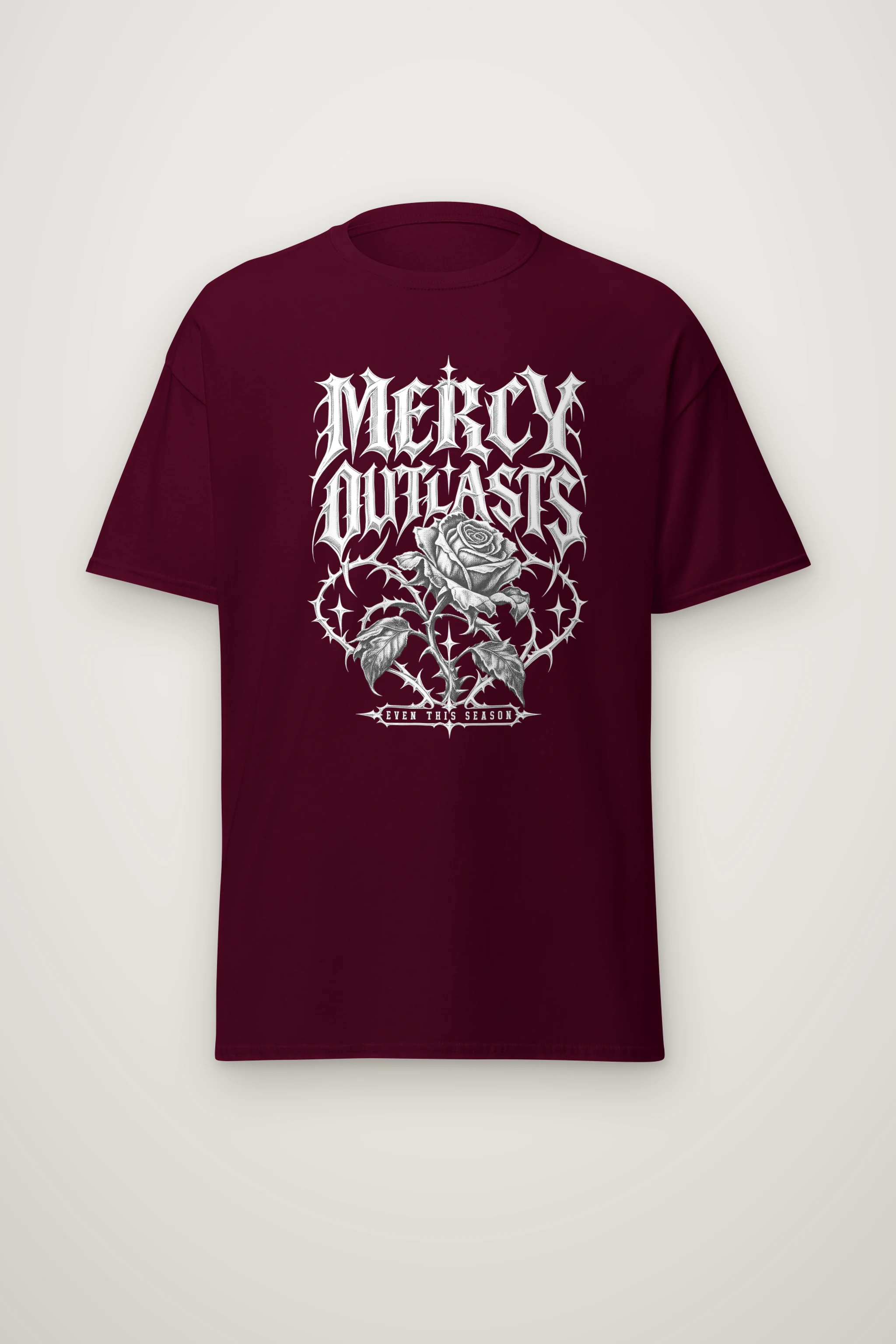 "Mercy Outlasts" Heavyweight Unisex Crewneck T-shirt