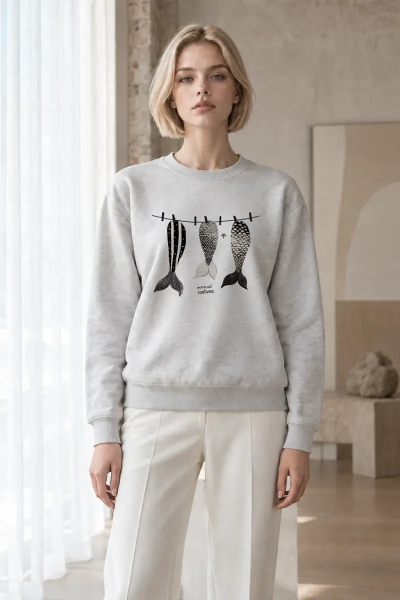"Mermaid Costume" Heavy Blend Unisex Crewneck Sweatshirt | Gildan 18000