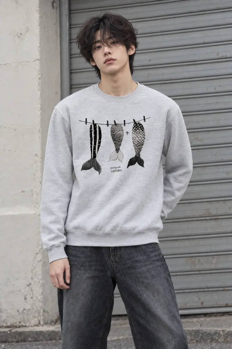 "Mermaid Costume" Heavy Blend Unisex Crewneck Sweatshirt