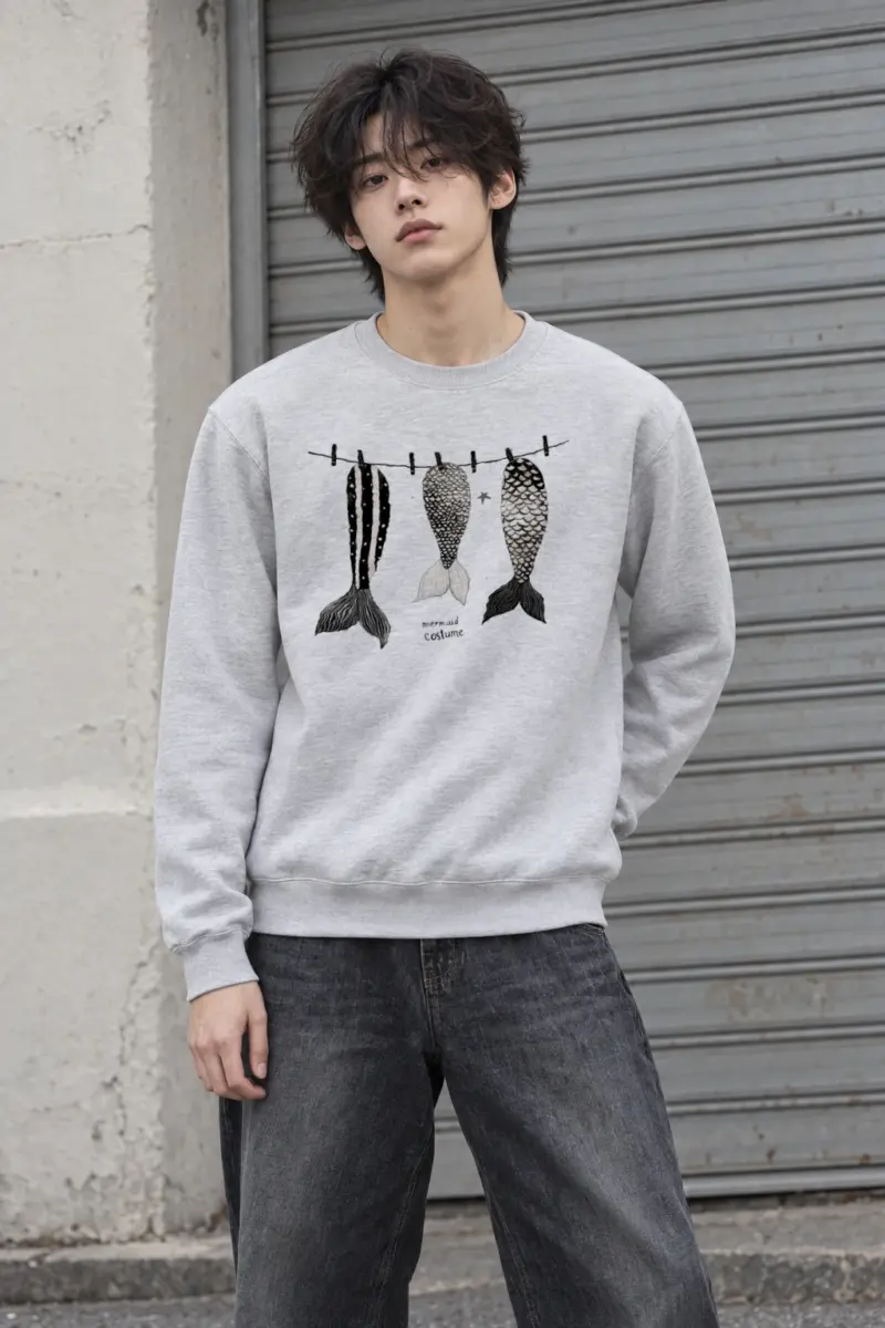 "Mermaid Costume" Heavy Blend Unisex Crewneck Sweatshirt