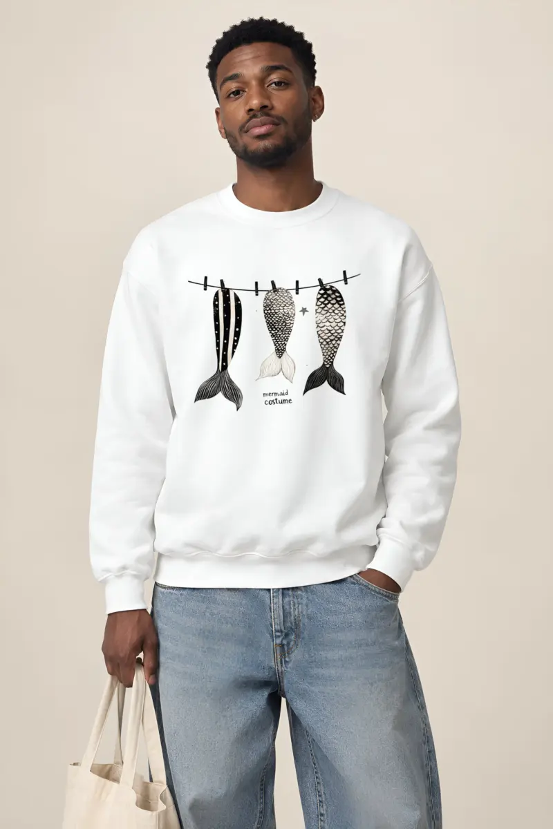 "Mermaid Costume" Heavy Blend Unisex Crewneck Sweatshirt