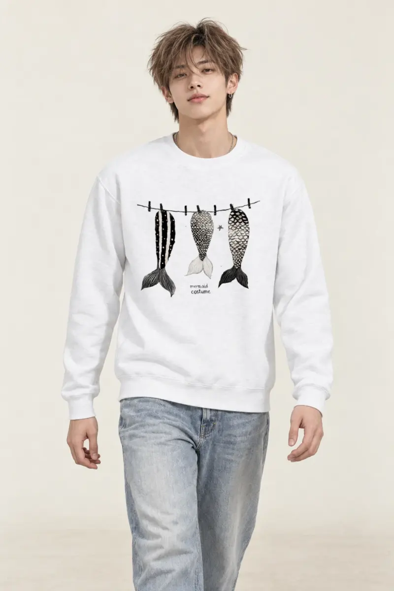 "Mermaid Costume" Heavy Blend Unisex Crewneck Sweatshirt
