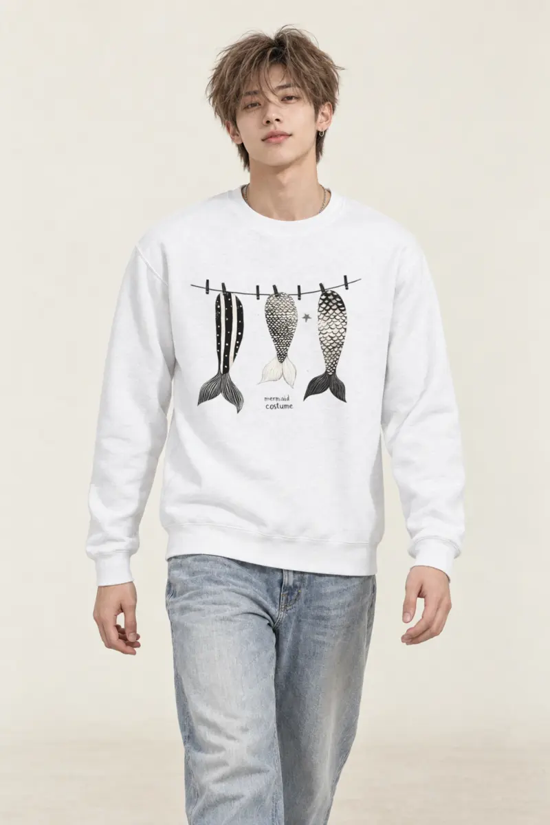 "Mermaid Costume" Heavy Blend Unisex Crewneck Sweatshirt