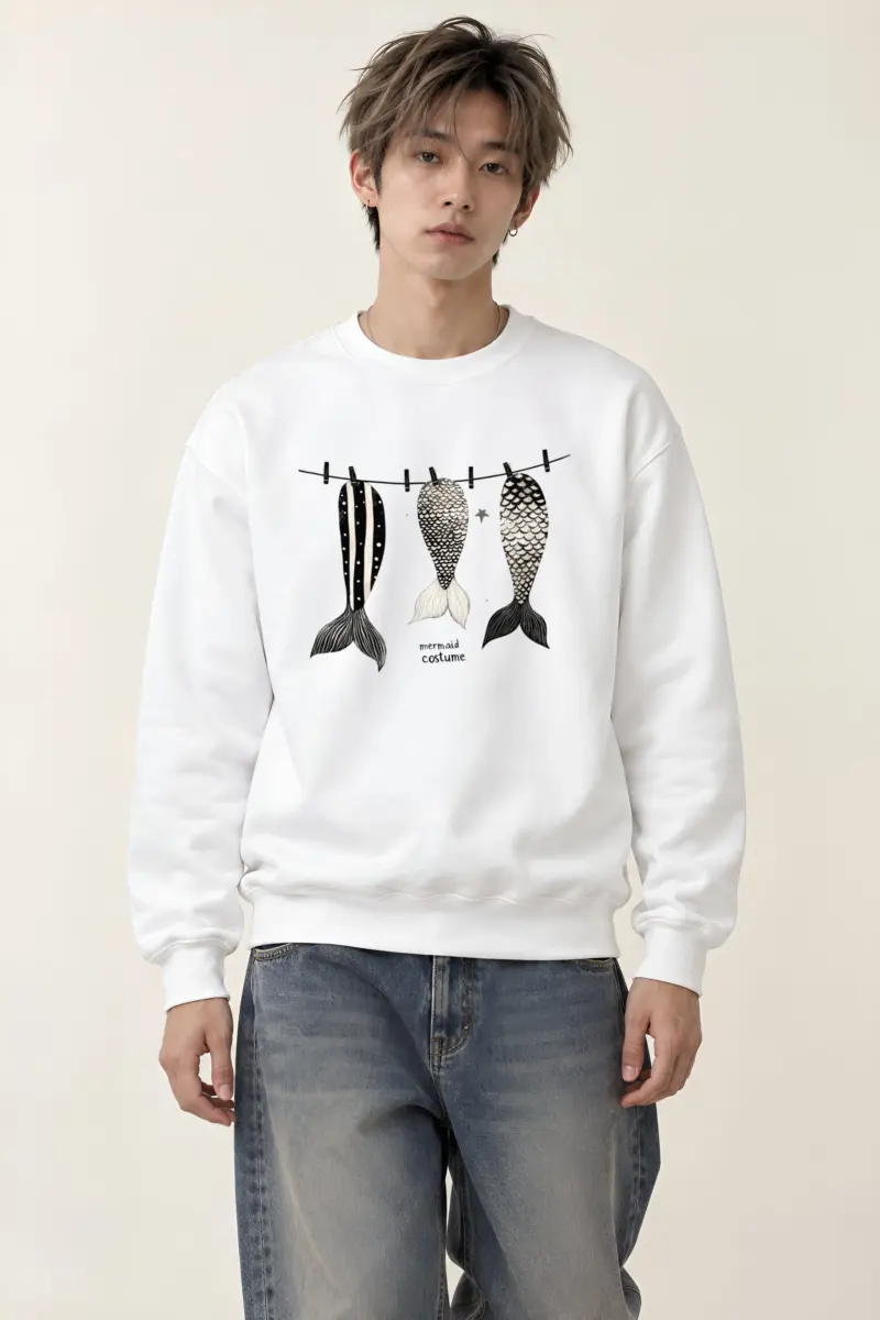 "Mermaid Costume" Heavy Blend Unisex Crewneck Sweatshirt