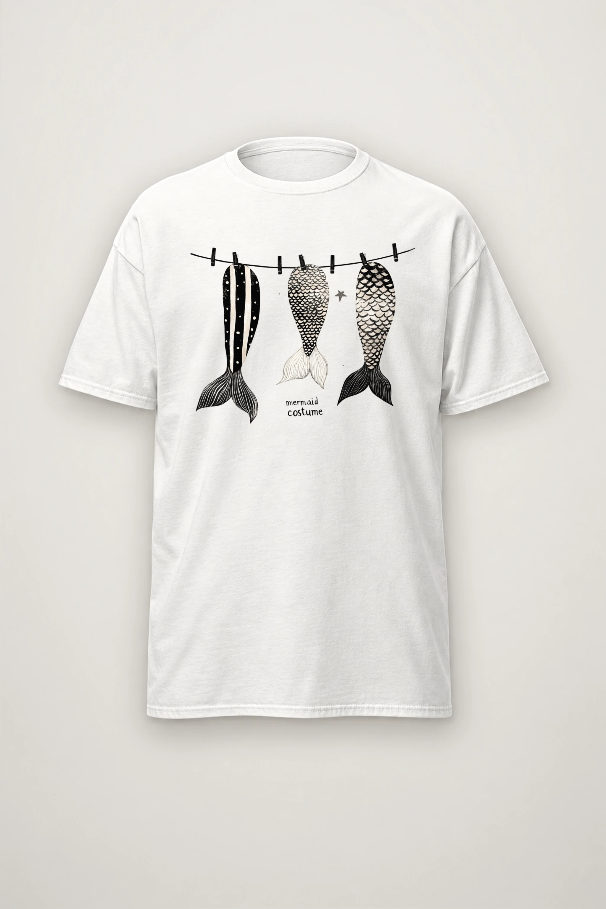 "Mermaid Costume" Heavyweight Unisex Crewneck T-shirt