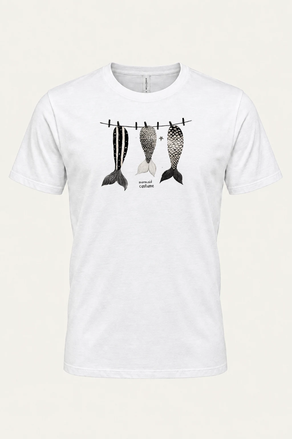"Mermaid Costume" Heavyweight Unisex Crewneck T-shirt | Gildan 5000