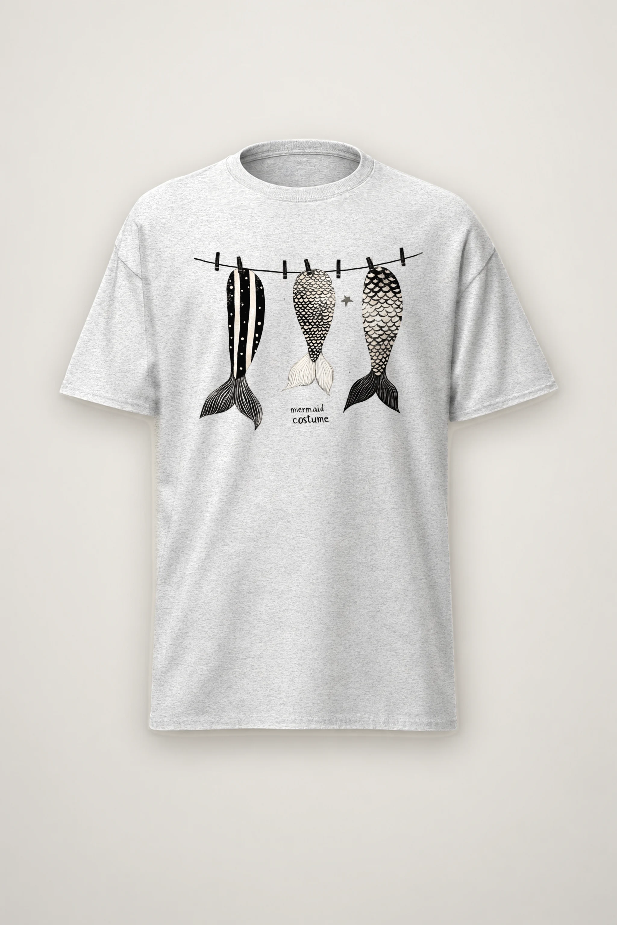 "Mermaid Costume" Heavyweight Unisex Crewneck T-shirt