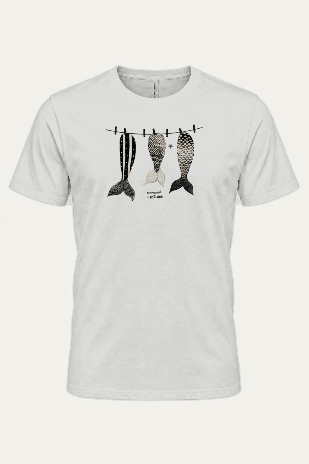 "Mermaid Costume" Heavyweight Unisex Crewneck T-shirt | Gildan 5000