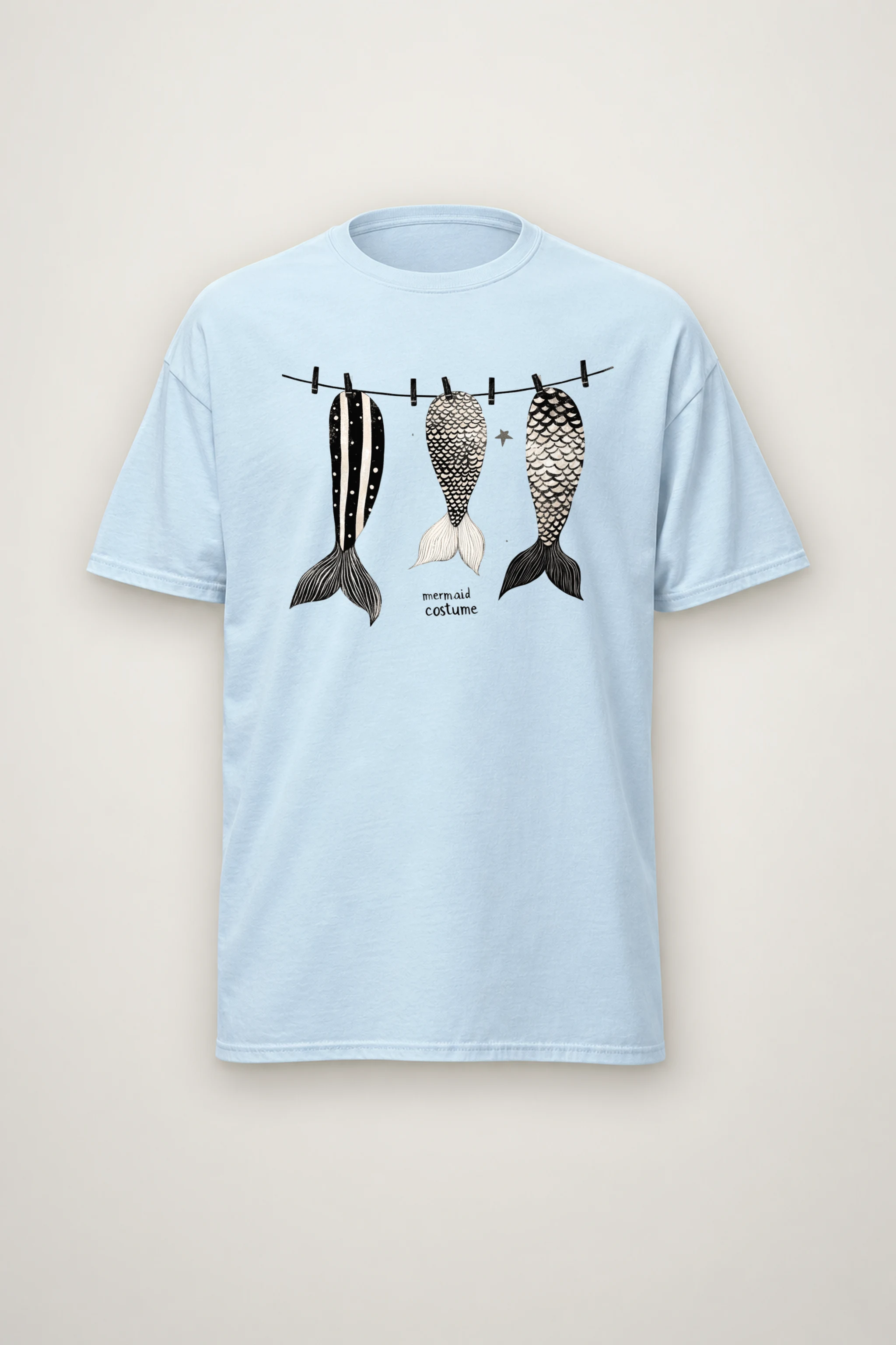 "Mermaid Costume" Heavyweight Unisex Crewneck T-shirt