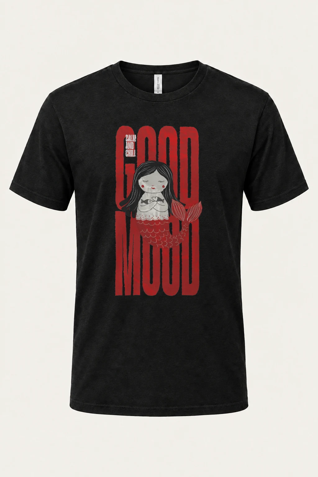 "Mermaid Doll" Heavyweight Unisex Crewneck T-shirt | Gildan 5000