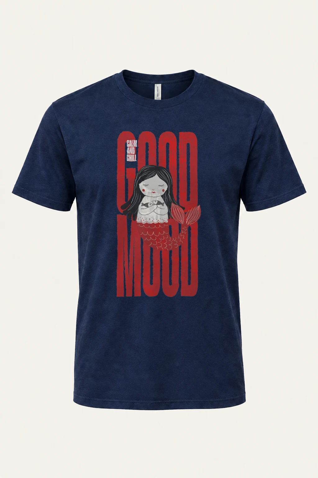"Mermaid Doll" Heavyweight Unisex Crewneck T-shirt | Gildan 5000