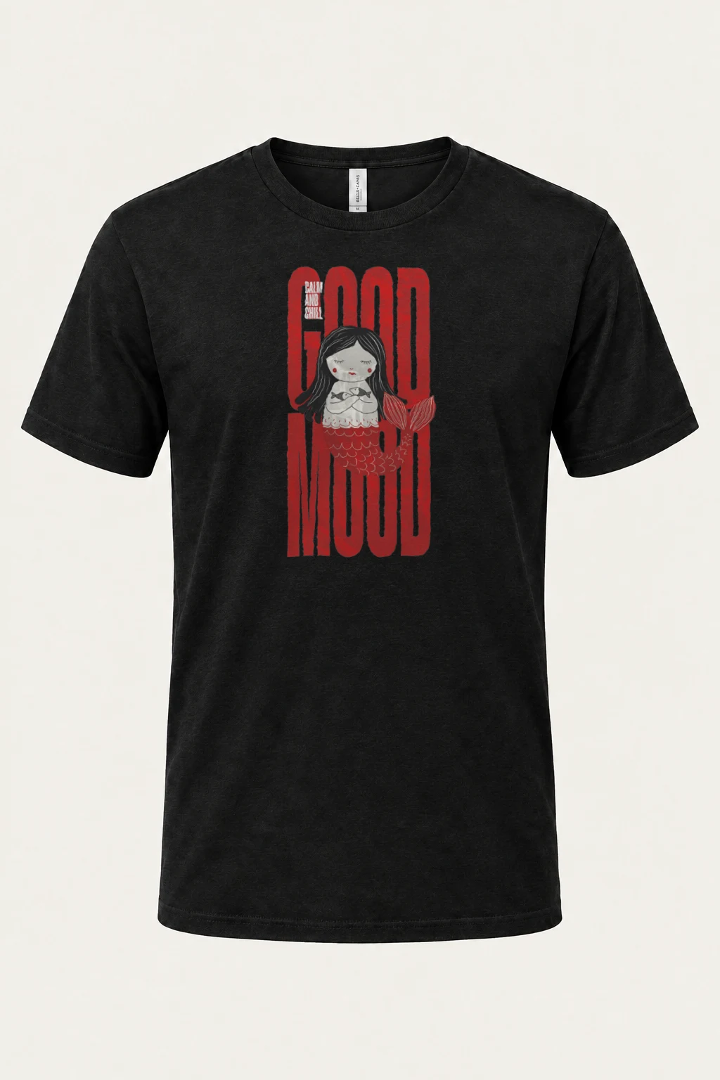 "Mermaid Doll" Heavyweight Unisex Crewneck T-shirt | Gildan 5000