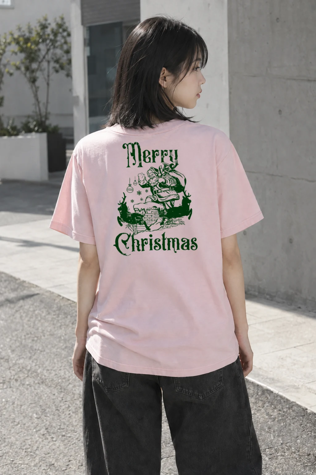 "Merry Christmas" Heavyweight Unisex Crewneck T-shirt | Gildan 5000