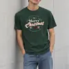 "Holiday Cheer Reindeer" Heavyweight Unisex Crewneck T-shirt | Gildan 5000