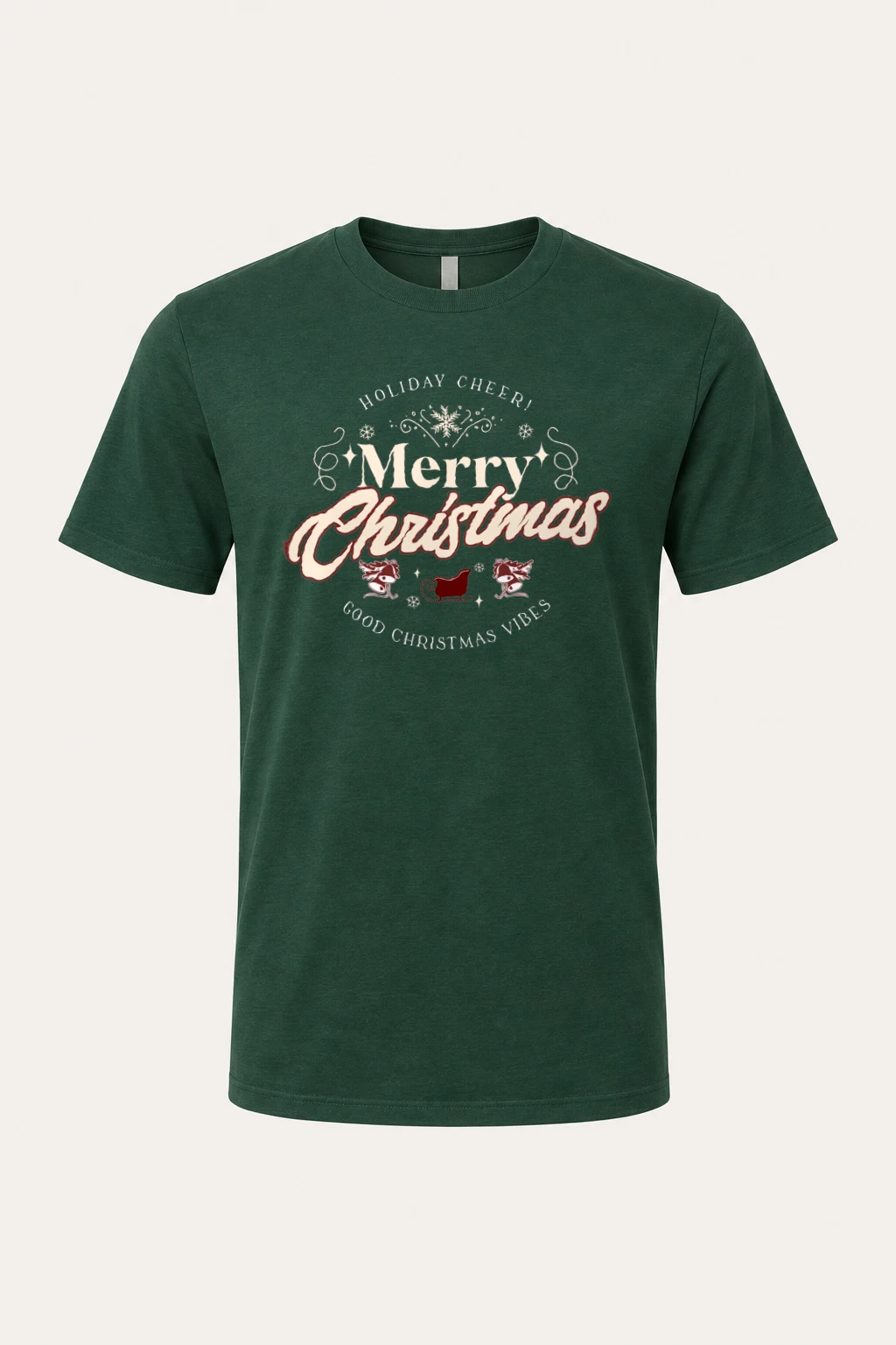 "Merry Christmas" Heavyweight Unisex Crewneck T-shirt | Gildan 5000