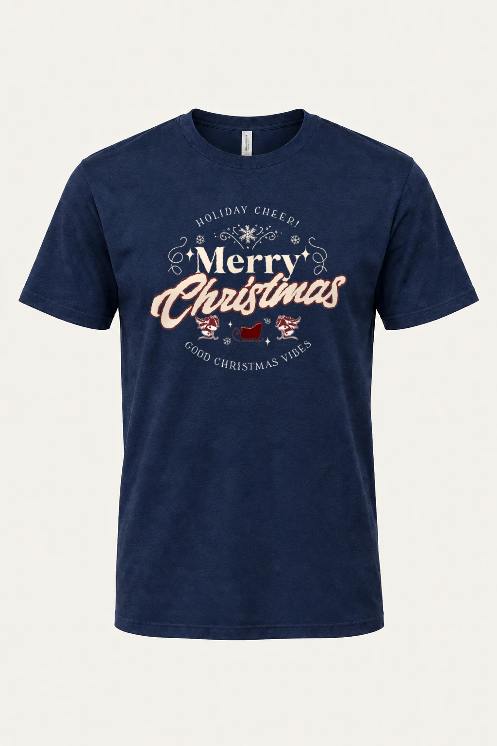 "Merry Christmas" Heavyweight Unisex Crewneck T-shirt | Gildan 5000