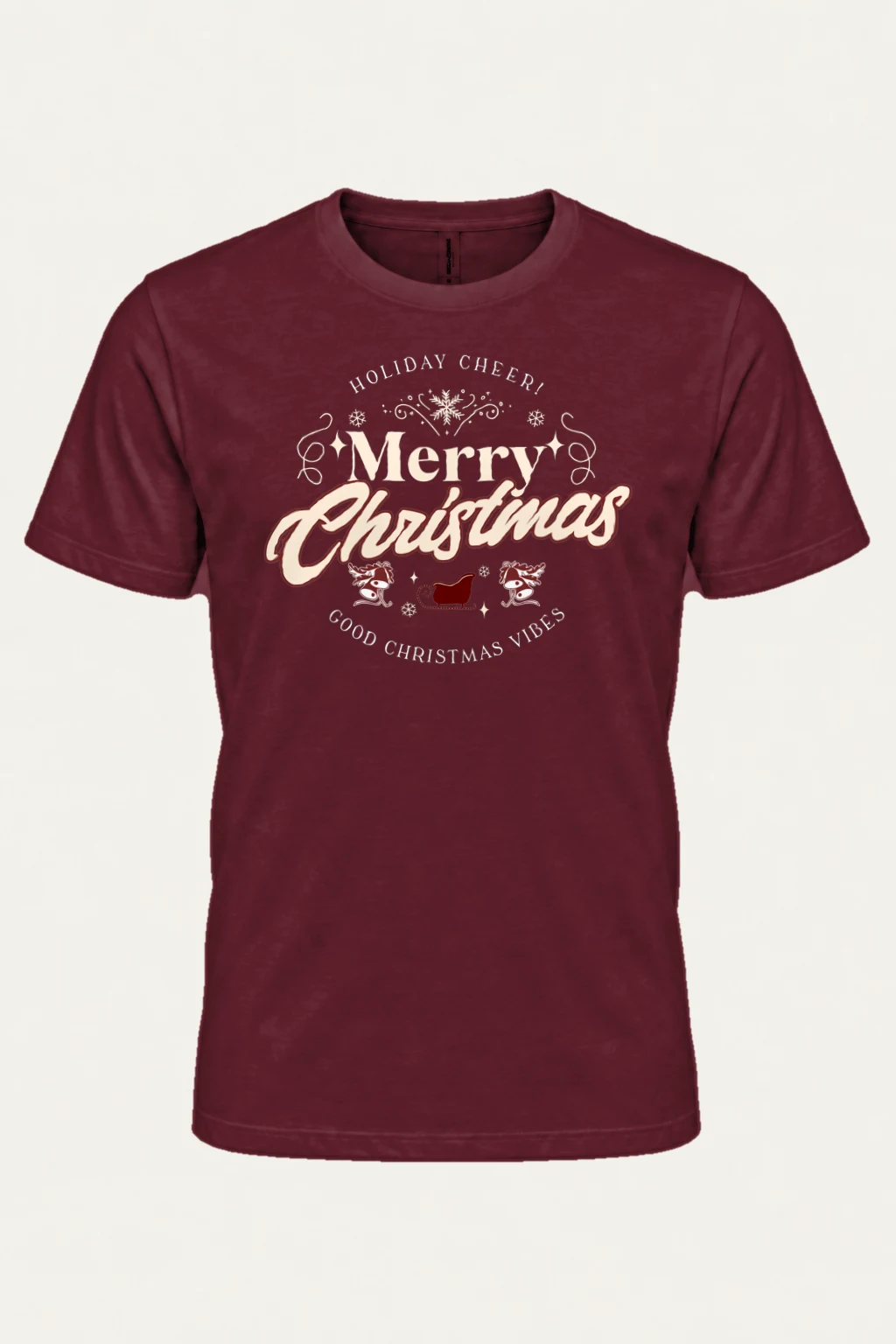 "Merry Christmas" Heavyweight Unisex Crewneck T-shirt | Gildan 5000