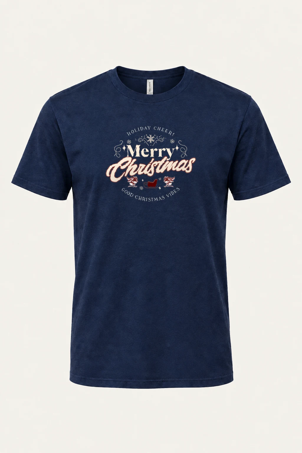"Merry Christmas" Heavyweight Unisex Crewneck T-shirt | Gildan 5000