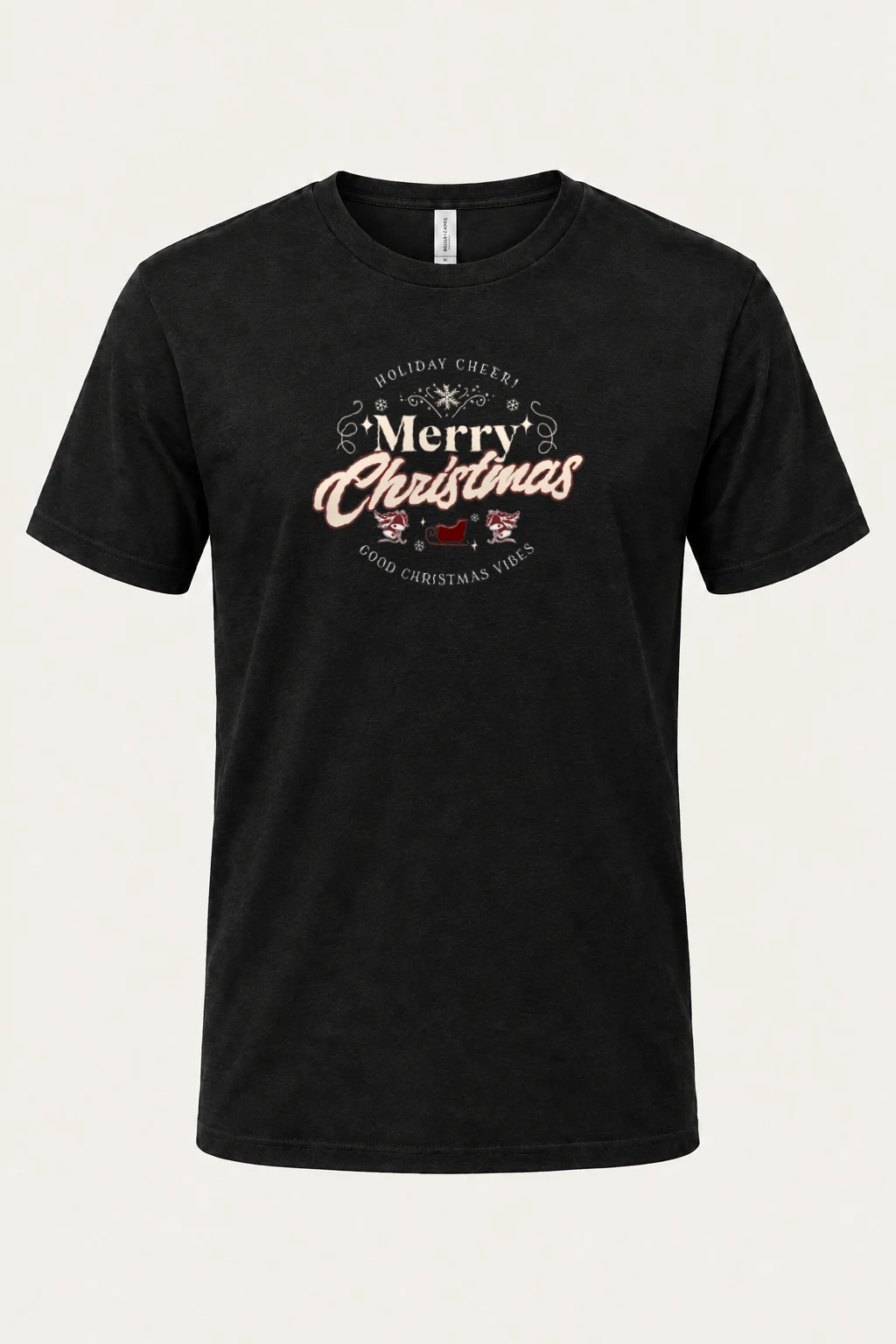 "Merry Christmas" Heavyweight Unisex Crewneck T-shirt | Gildan 5000