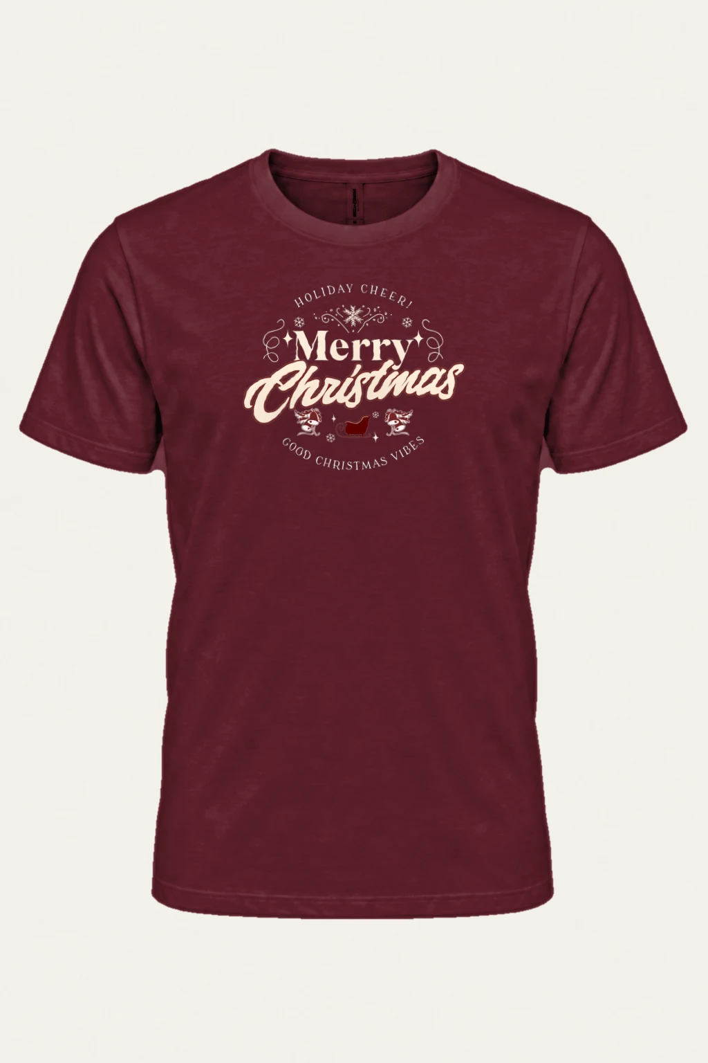"Merry Christmas" Heavyweight Unisex Crewneck T-shirt | Gildan 5000