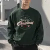 "Merry Christmas Sleigh" Heavy Blend Unisex Crewneck Sweatshirt | Gildan 18000