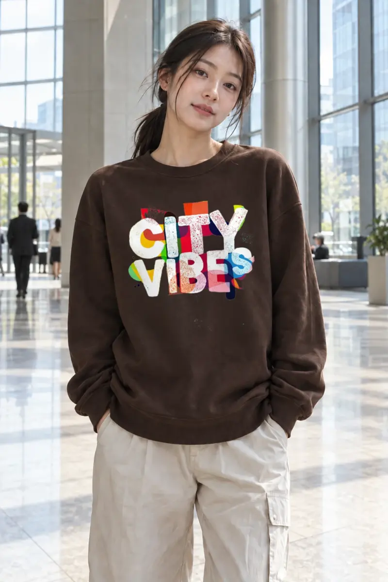 "Metro Pop Letters" Heavy Blend Unisex Crewneck Sweatshirt | Gildan 18000