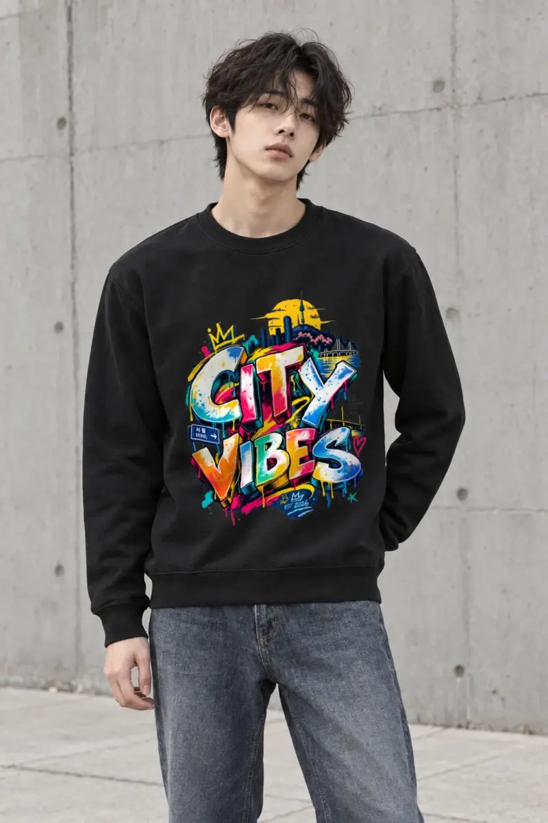 "City Vibes Seoul Edition" Heavy Blend Unisex Crewneck Sweatshirt