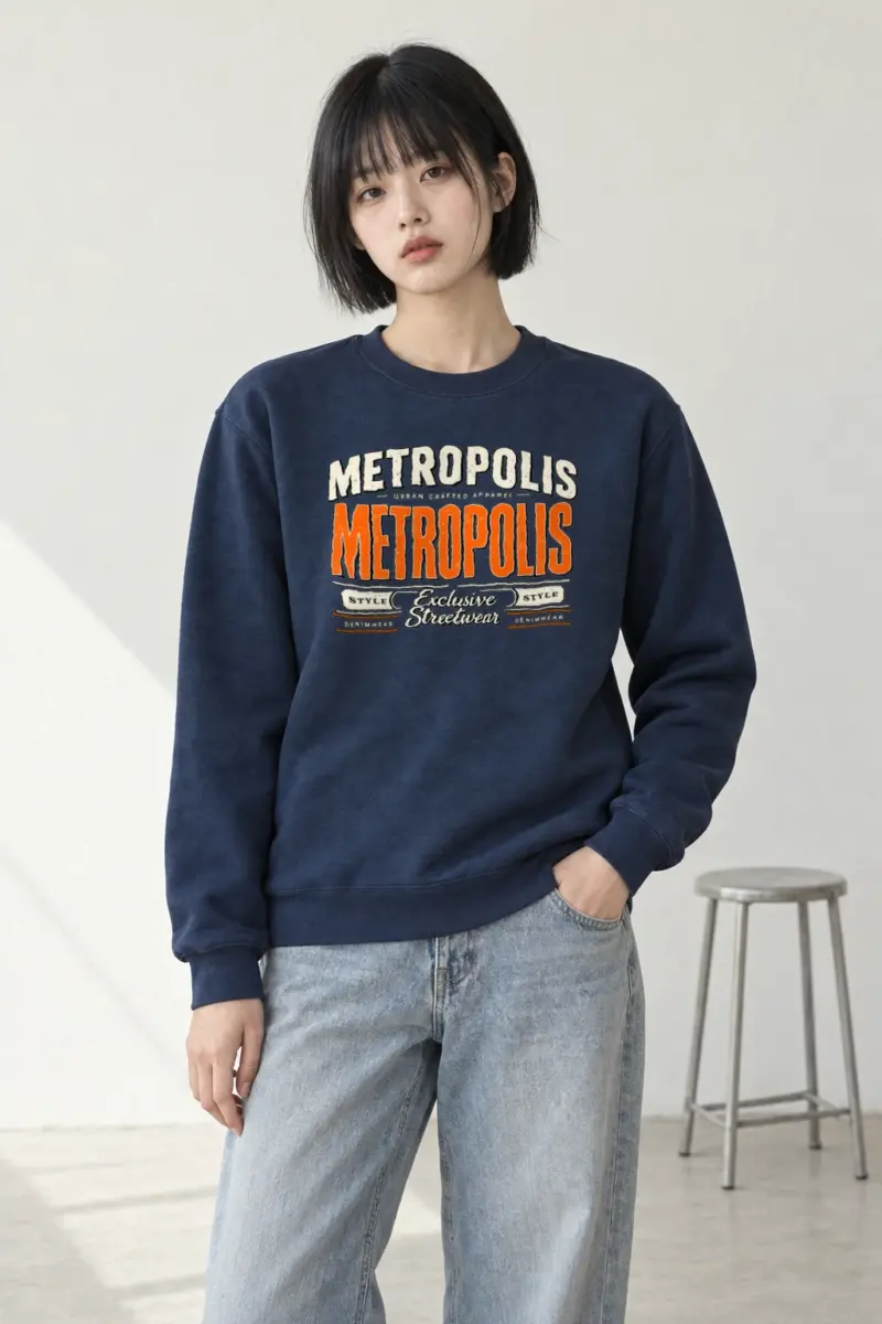 "Metropolis Streetwear Emblem" Heavy Blend Unisex Crewneck Sweatshirt