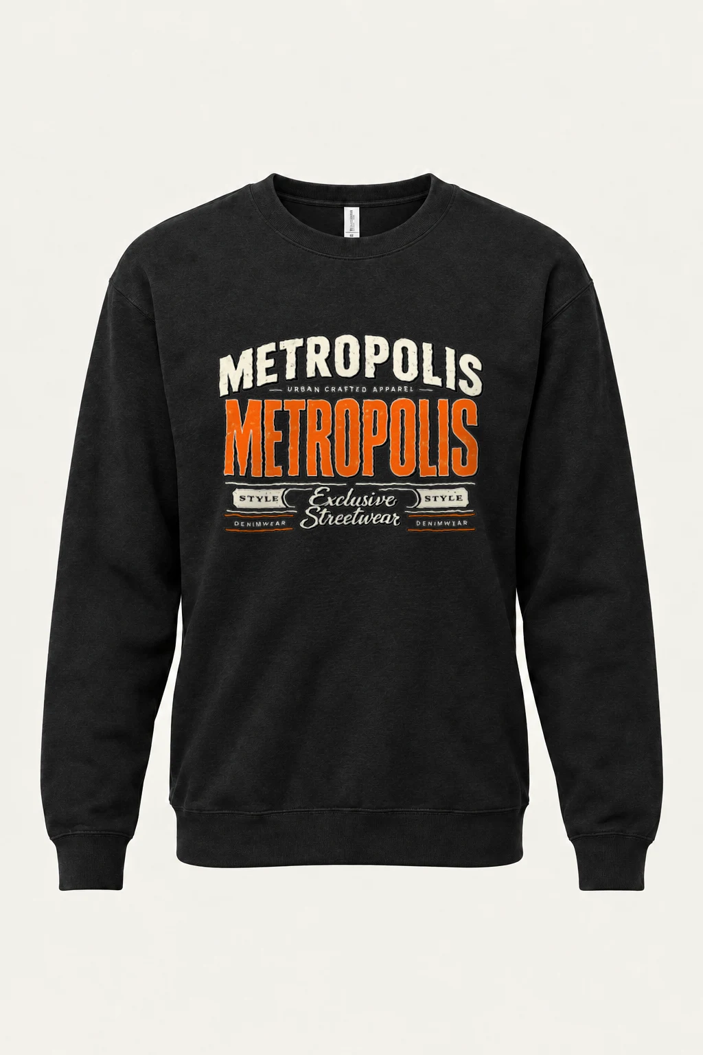 "Metropolis Streetwear Emblem" Heavy Blend Unisex Crewneck Sweatshirt | Gildan 18000