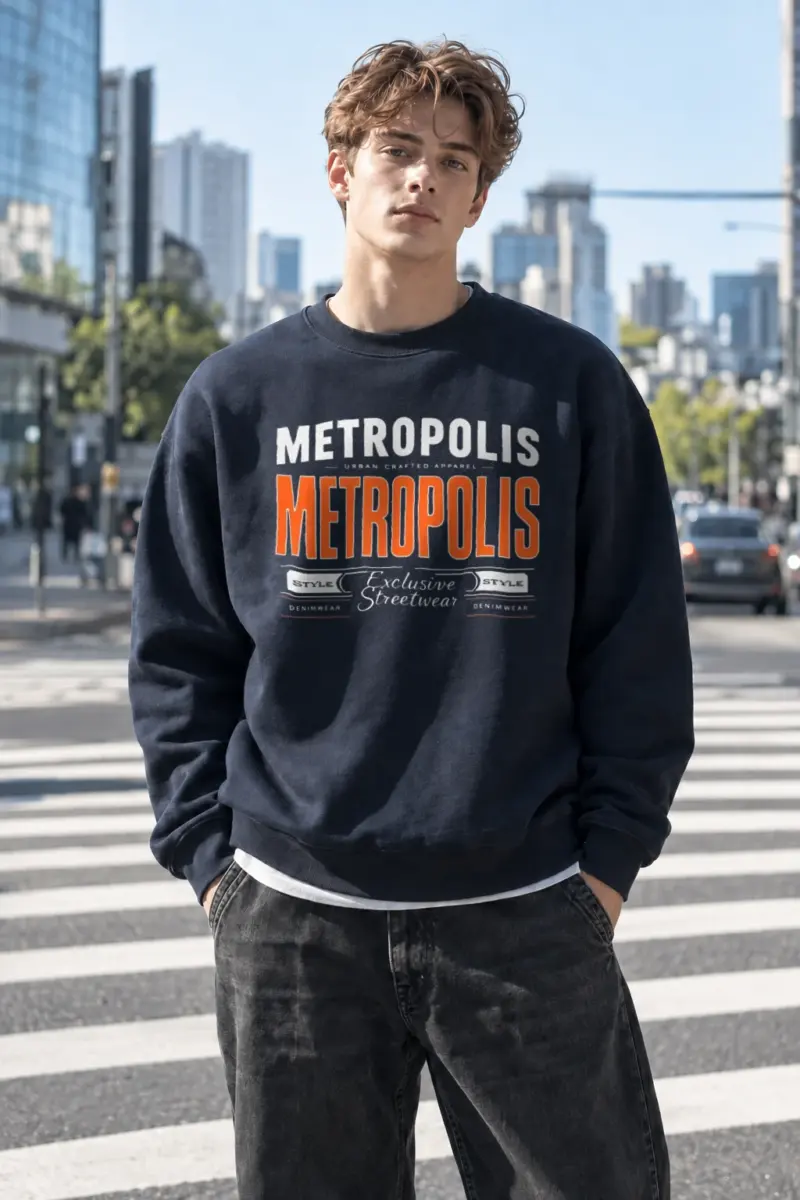 “Metropolis Urban Crafted” Heavy Blend Unisex Crewneck Sweatshirt | Gildan 18000