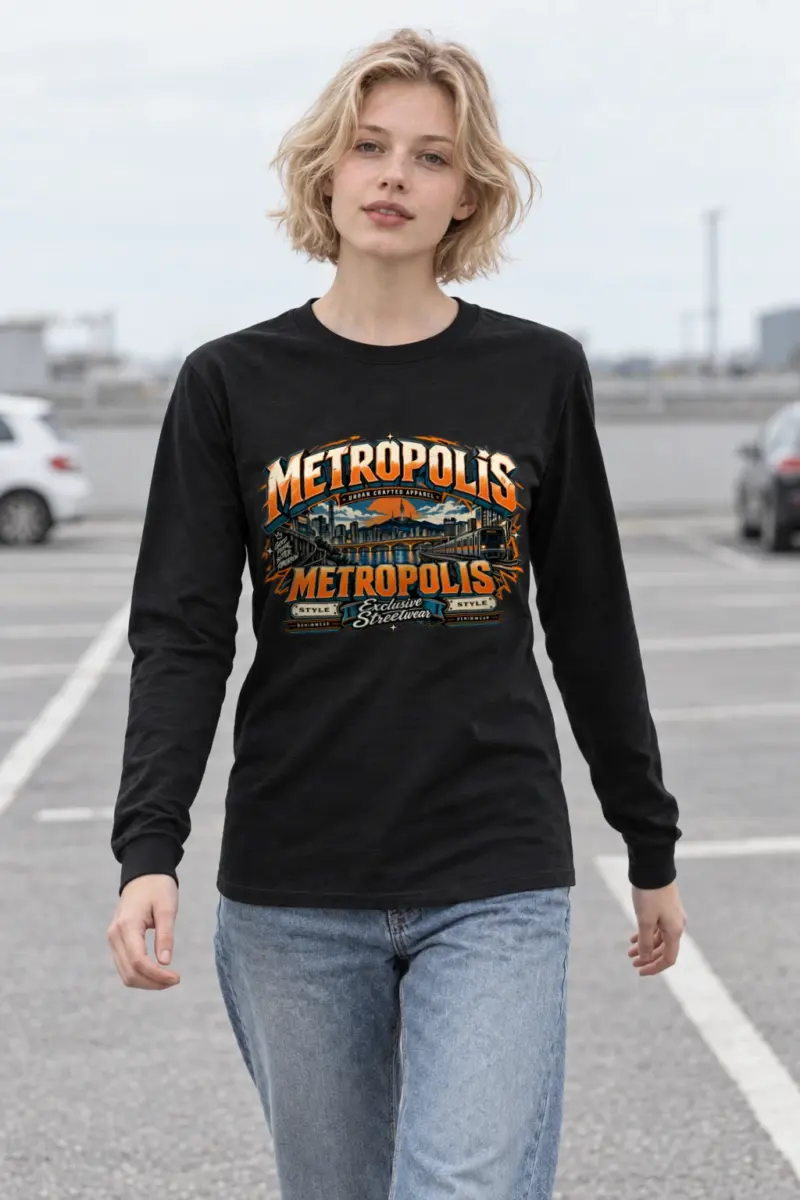 "Seoul Skyline Streetwear" Unisex Longsleeve T-shirt