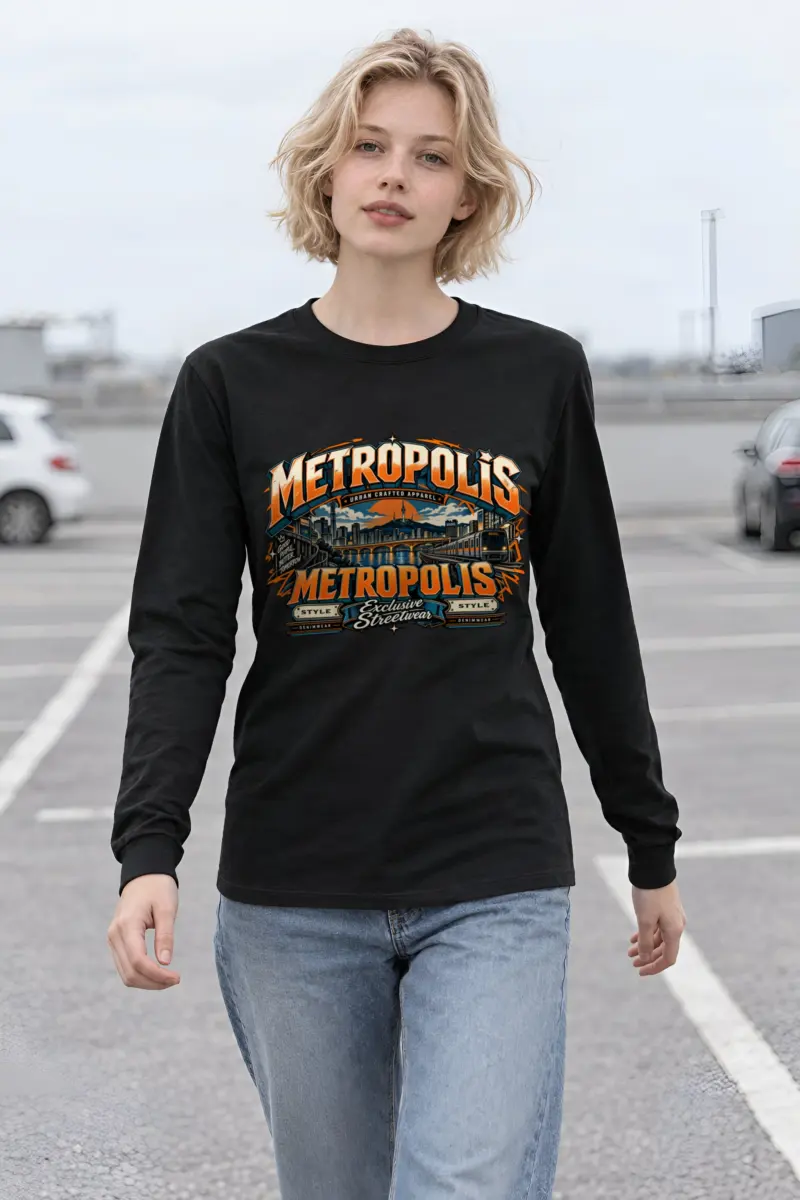 "Seoul Skyline Streetwear" Unisex Longsleeve T-shirt