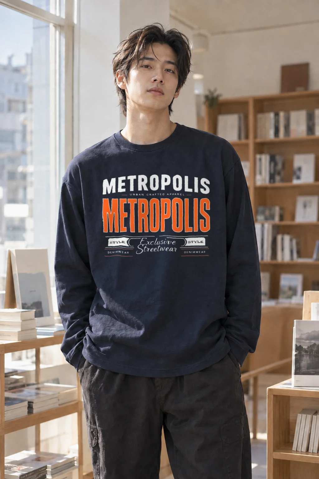 "Metropolis Urban Crafted" Unisex Longsleeve T-shirt | Gildan 2400