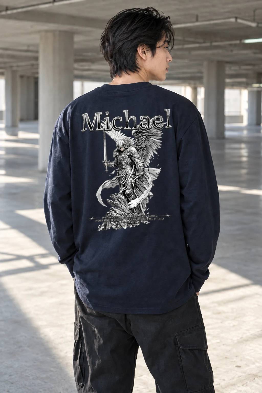 "Michael's Daily Battles" Unisex Longsleeve T-shirt | Gildan 2400