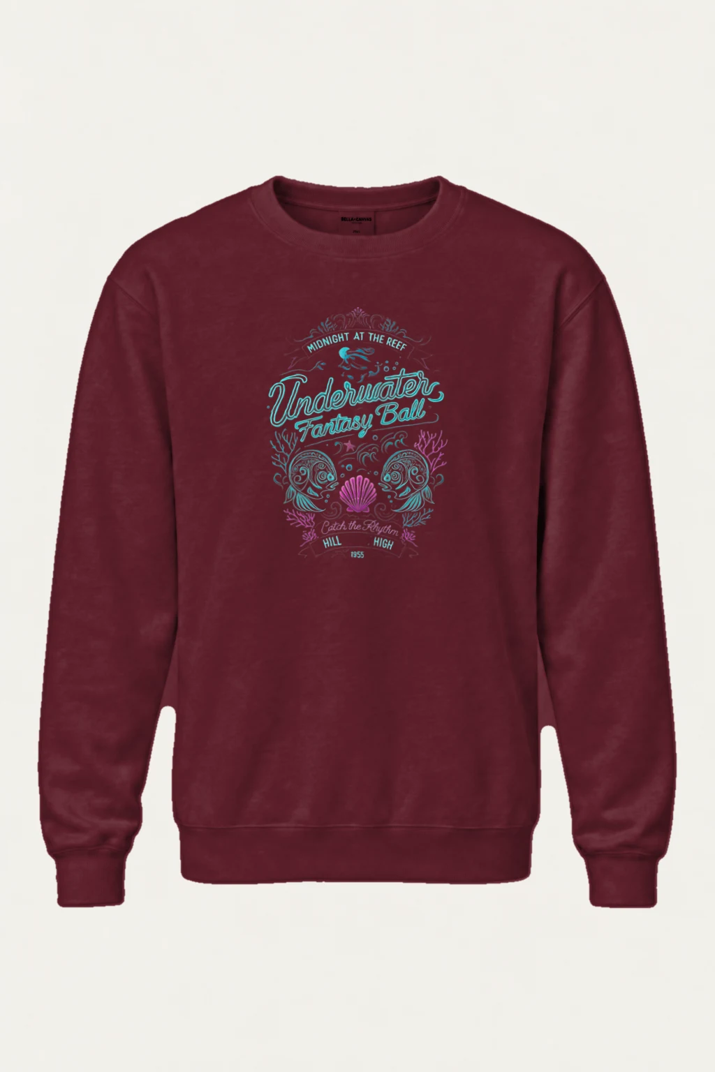 "Midnight At The Reef" Heavy Blend Unisex Crewneck Sweatshirt | Gildan 18000
