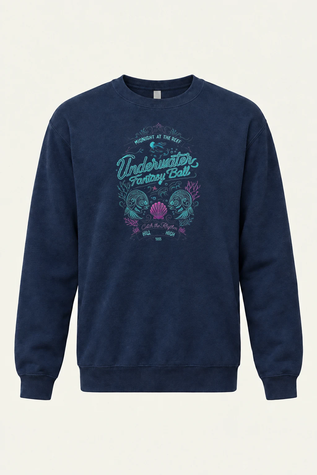 "Midnight At The Reef" Heavy Blend Unisex Crewneck Sweatshirt | Gildan 18000