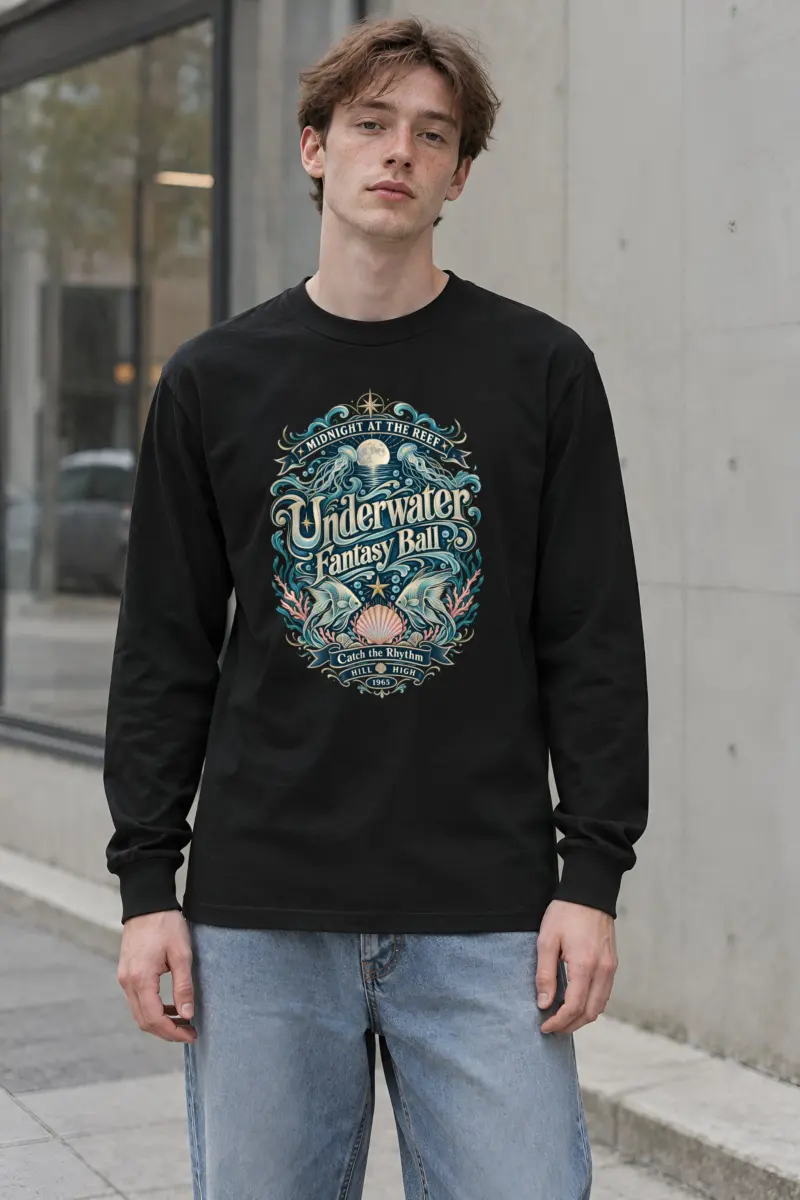 "Midnight At The Reef" Unisex Longsleeve T-shirt
